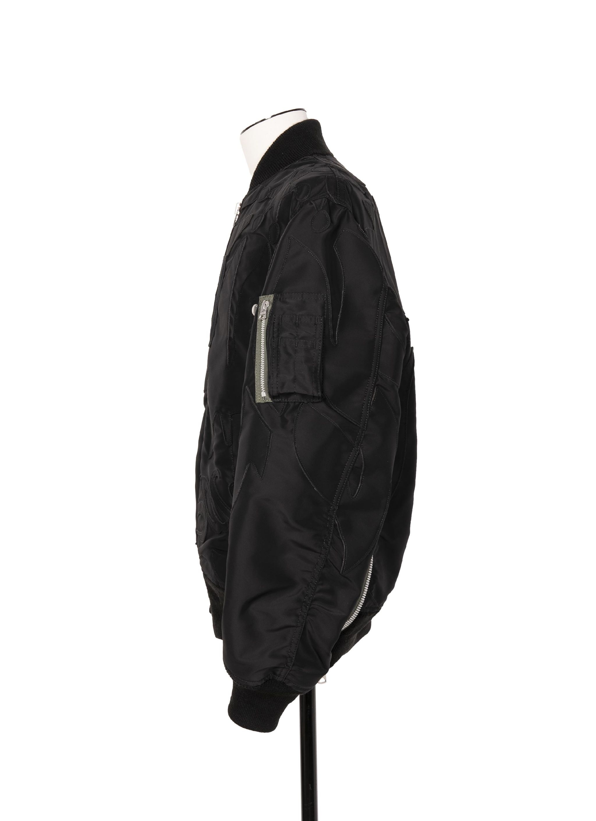 Nylon Twill Embroidered Patch Blouson - 2