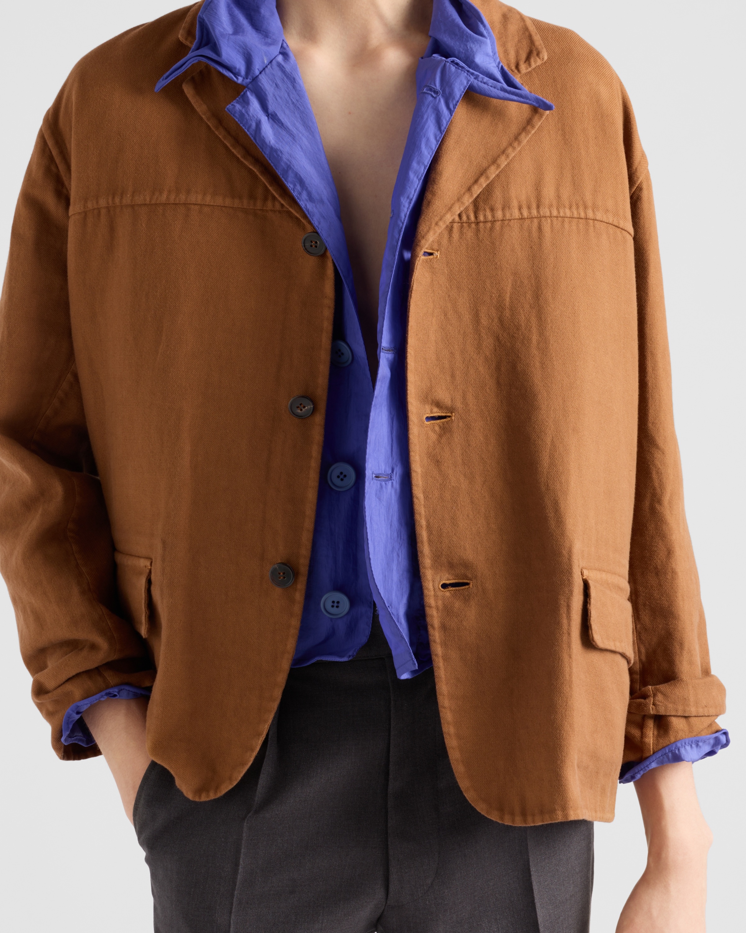 Single-breasted cotton jacket - 3