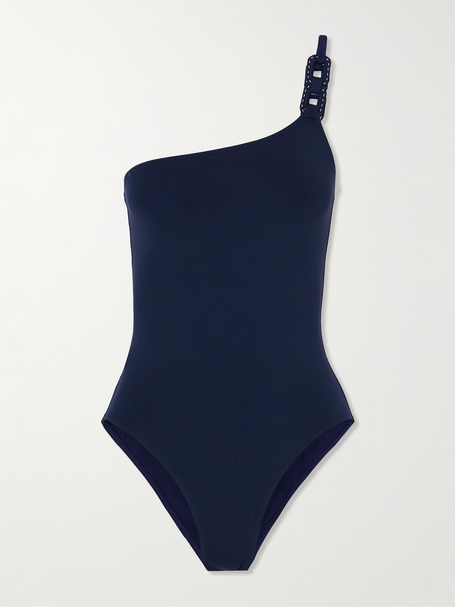 Ancre Plaisance one-shoulder embellished swimsuit Navy - 1