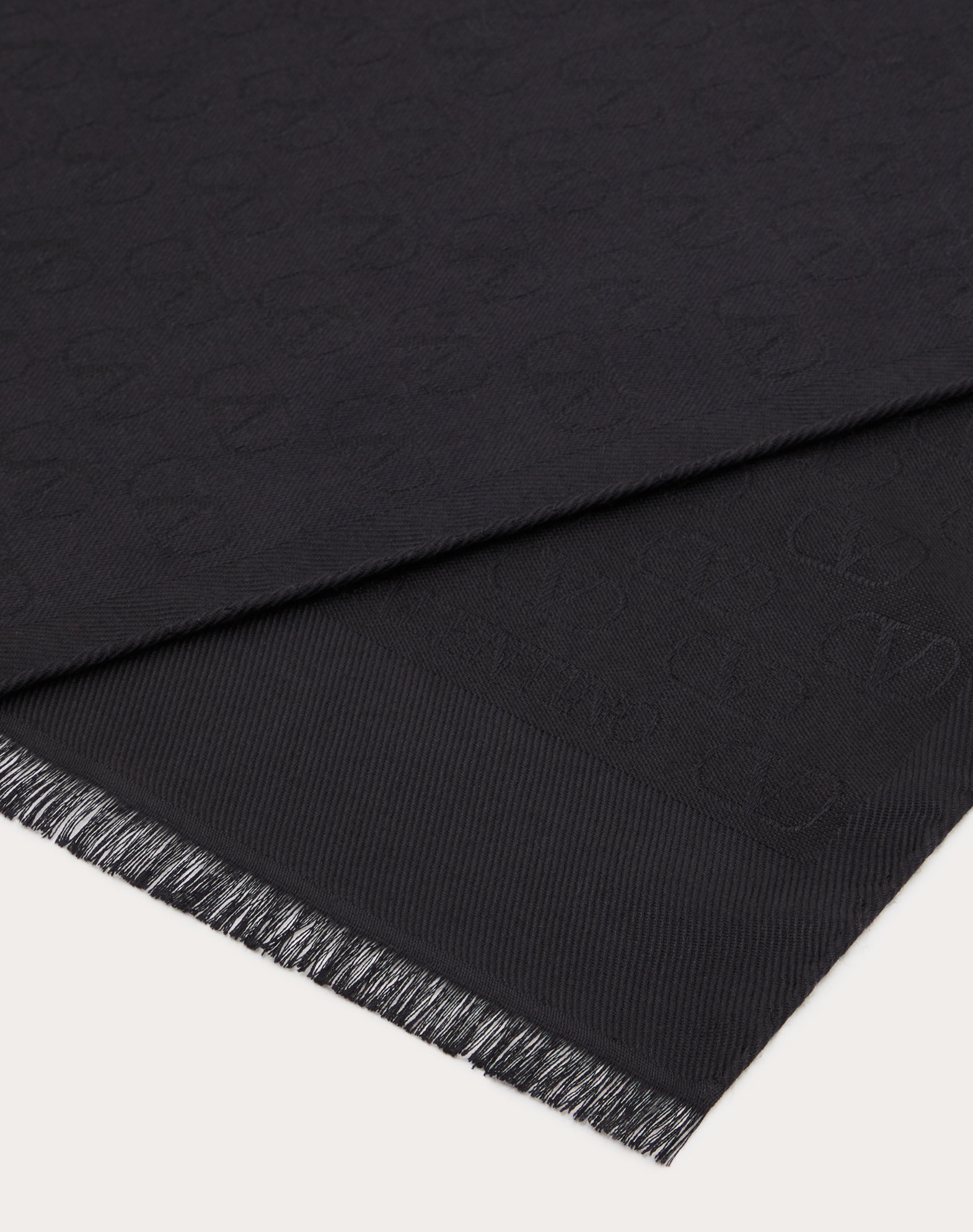 SILK AND WOOL VLOGO SIGNATURE STOLE 70X200 CM - 2