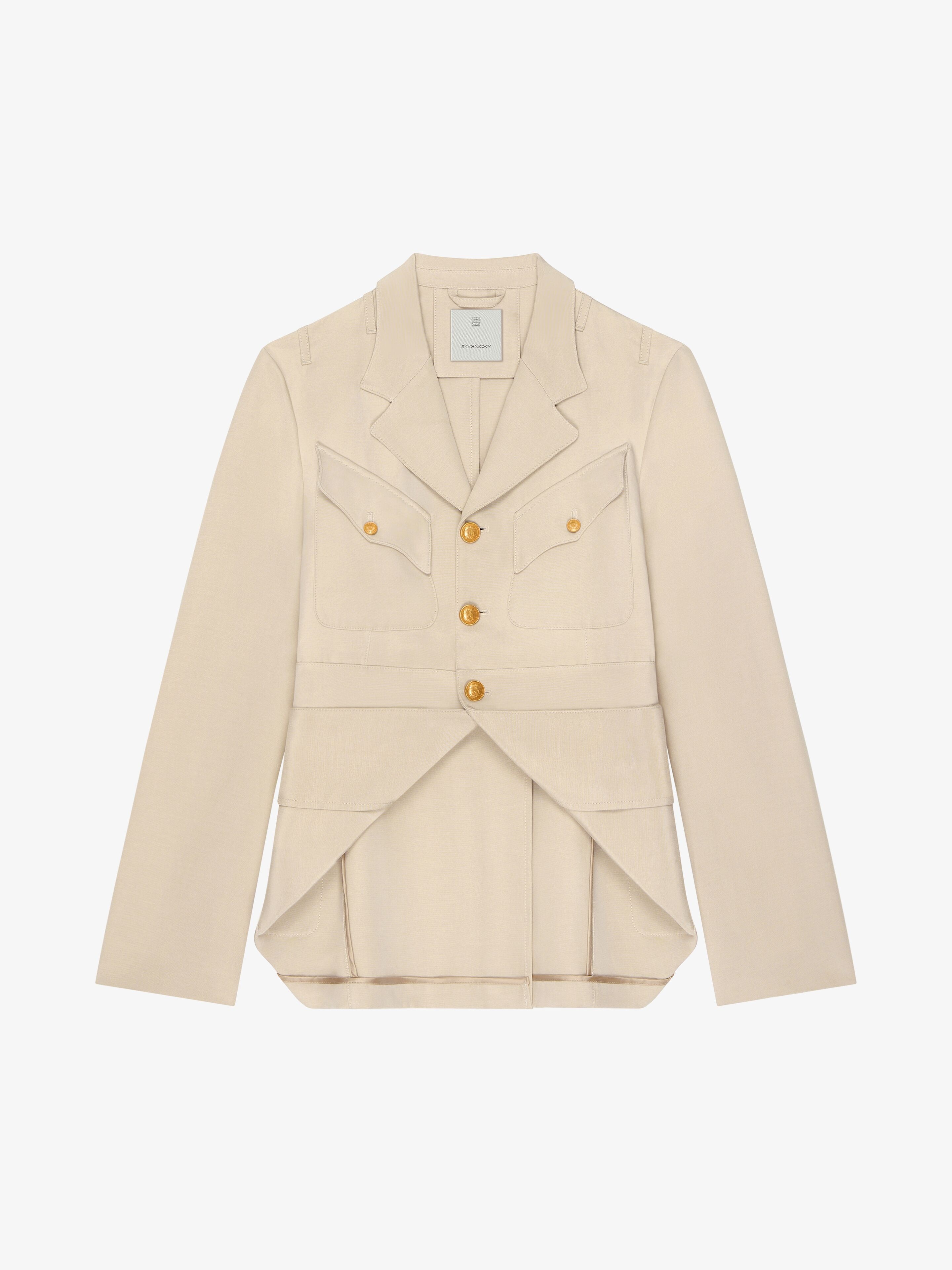 MILITARY JACKET IN SILK AND COTTON - 4