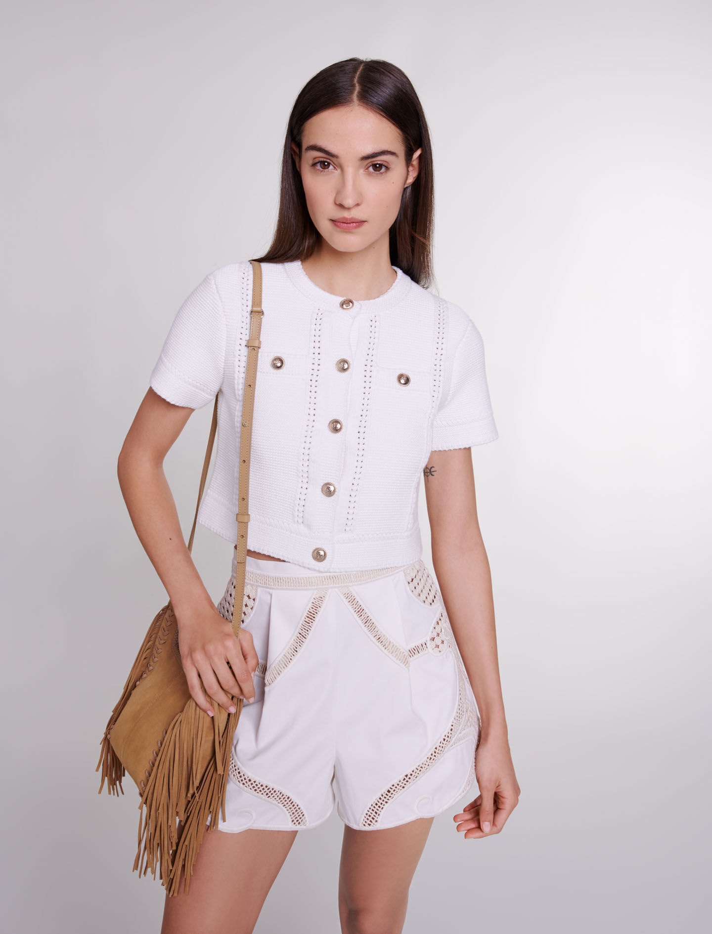 Crochet-knit shorts - 7
