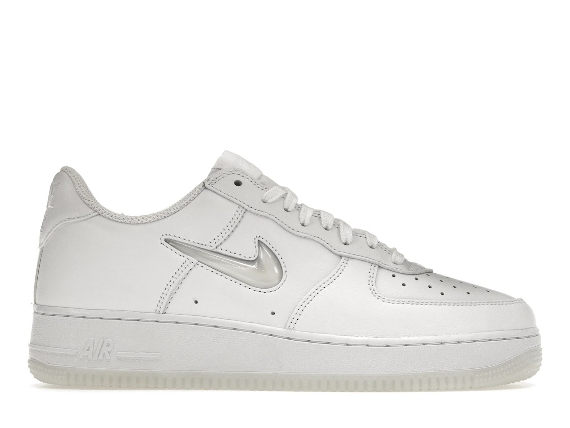 Nike Air Force 1 Low '07 Retro Color of the Month Jewel Swoosh Triple White - 1