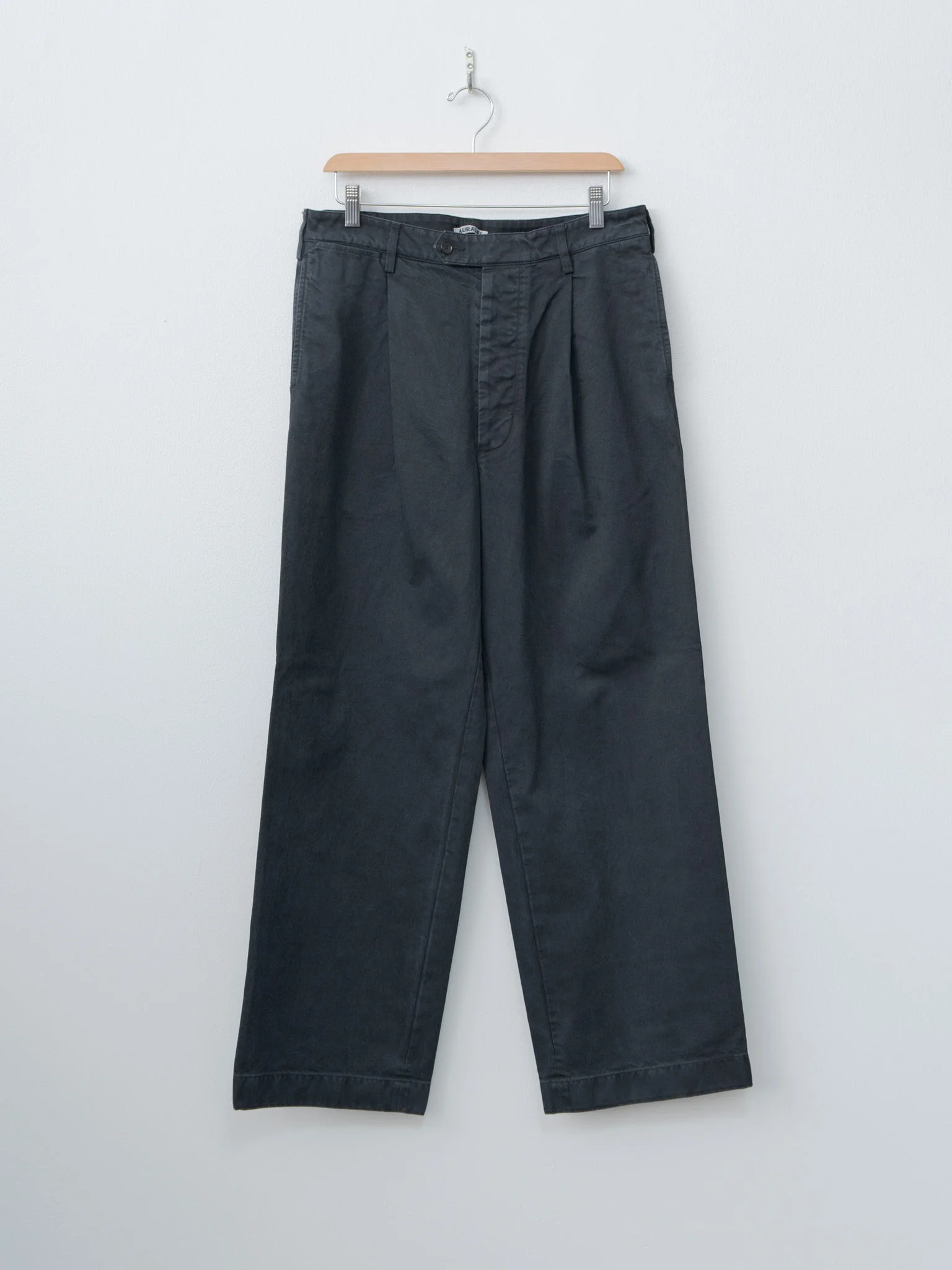 Product Dyed Finx Chino One-Tuck Pants - Black - 1