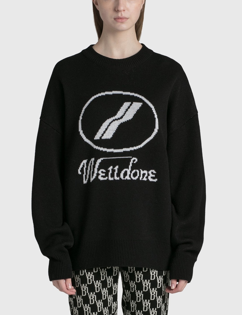 LOGO JACQUARD SWEATER - 1