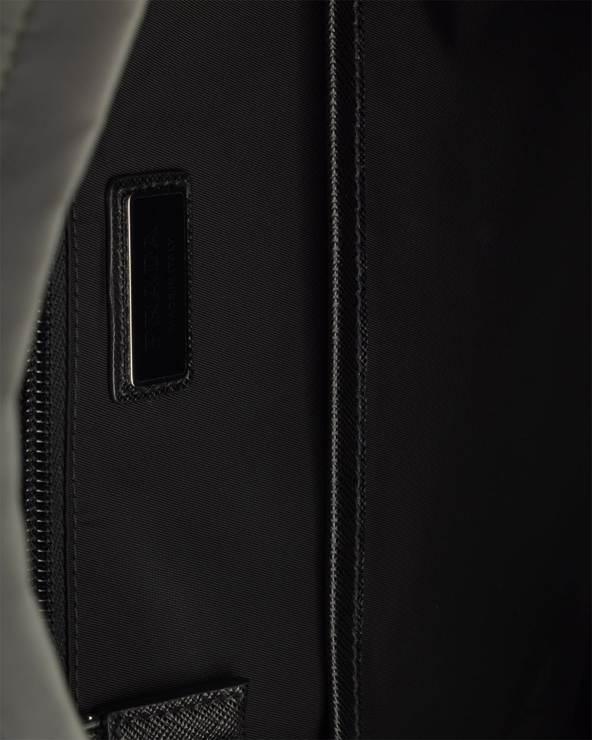 Re-Nylon and Saffiano leather backpack - 5