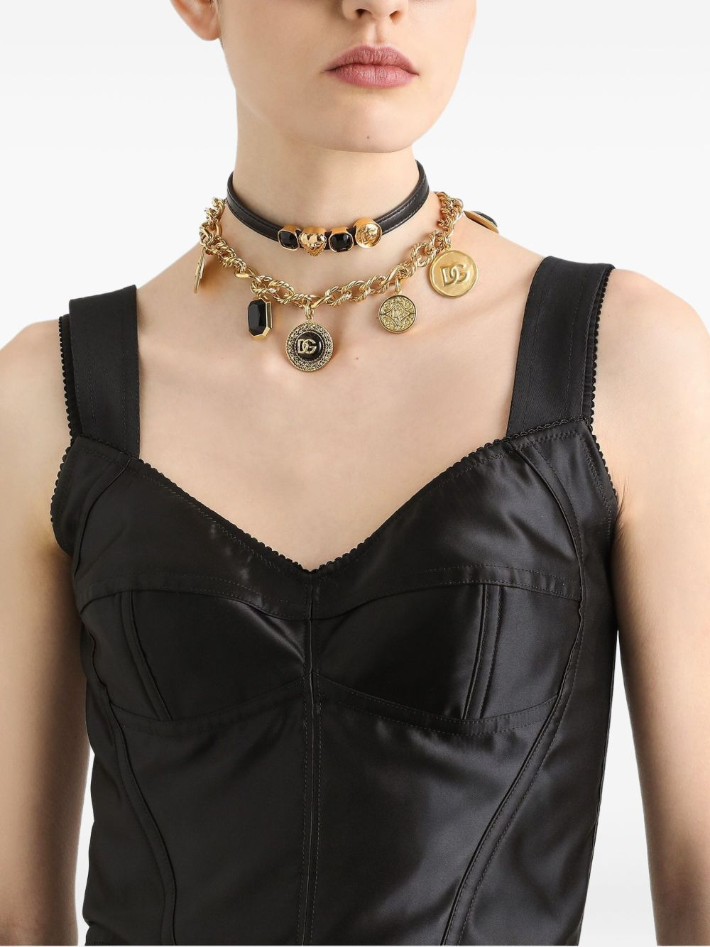 elastic satin top - 3