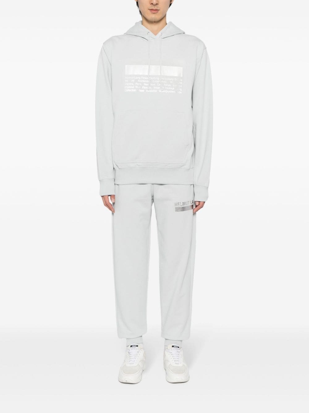 logo-print cotton hoodie - 2