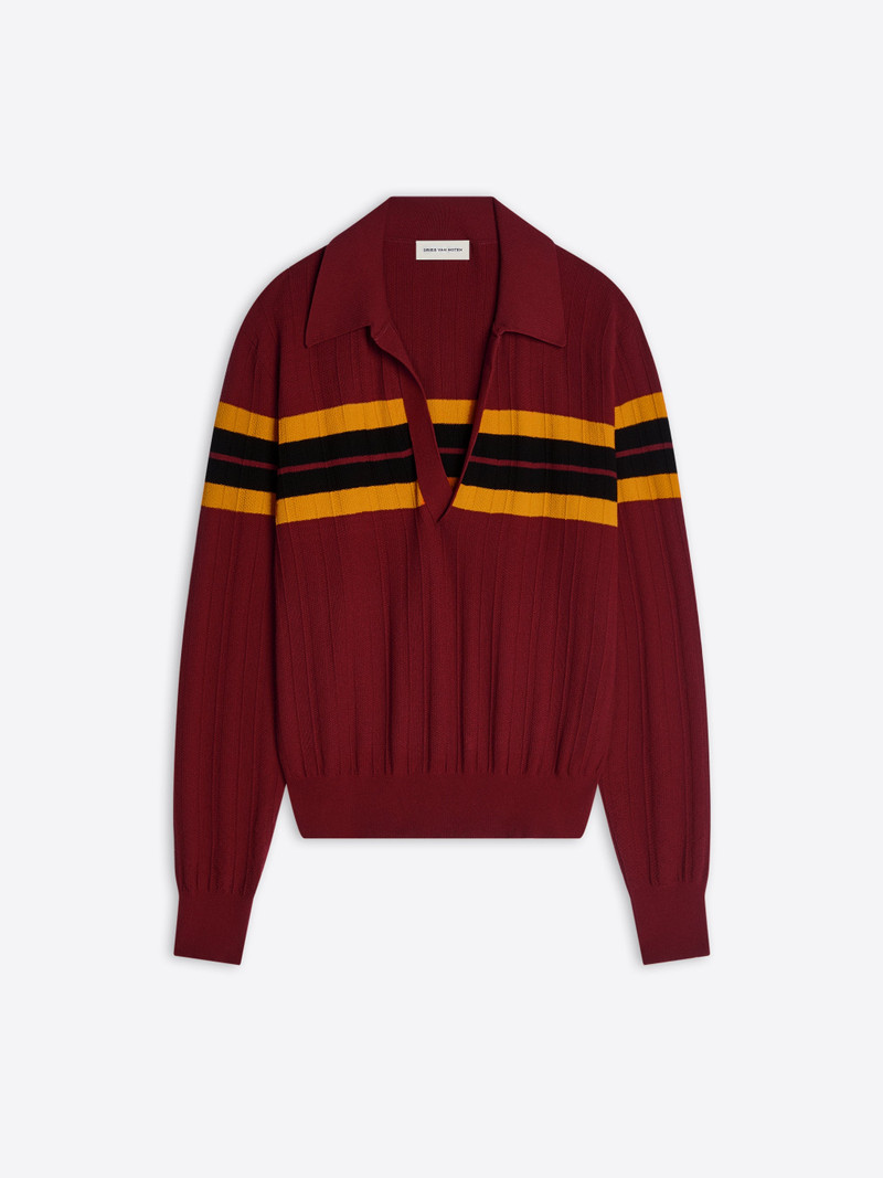 BLOCK STRIPE POLO SHIRT 1