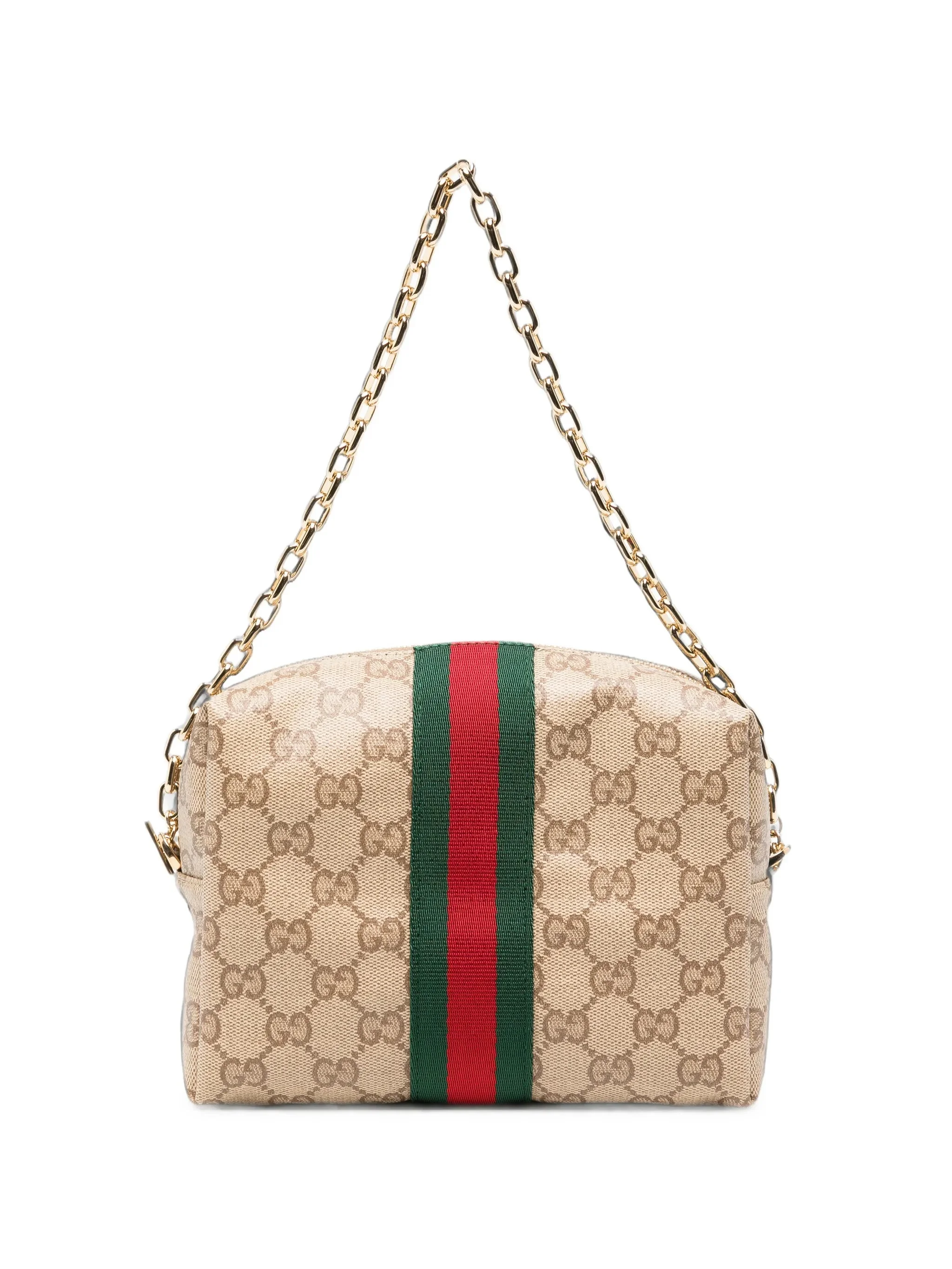 Gucci GG Supreme Web-stripe Clutch Bag - 1