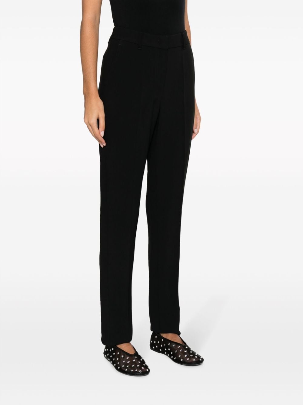 pressed-crease straight-leg trousers - 3
