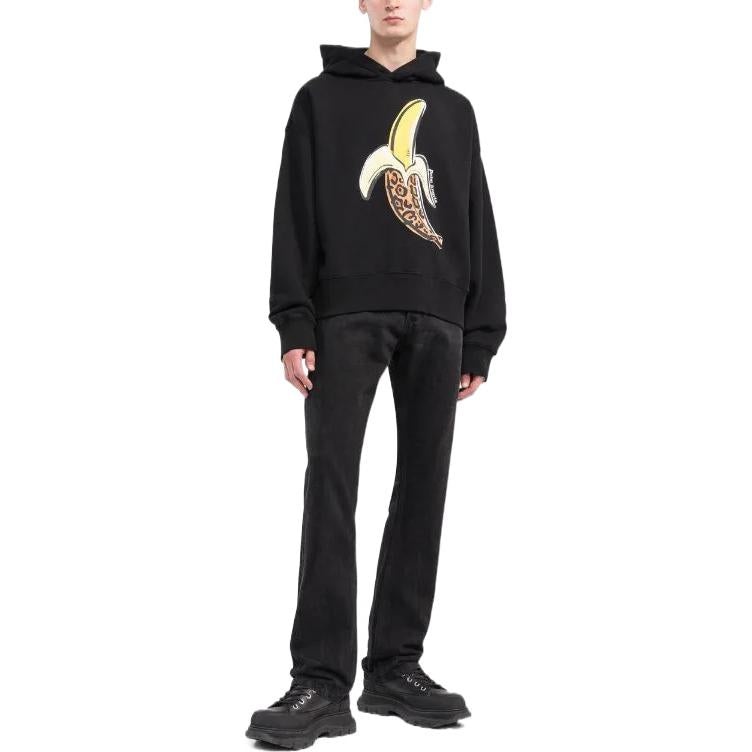 Palm Angels Banana Printed Hoodie 'Black Yellow Leopard' PMBB058F22FLE0091018 - 4