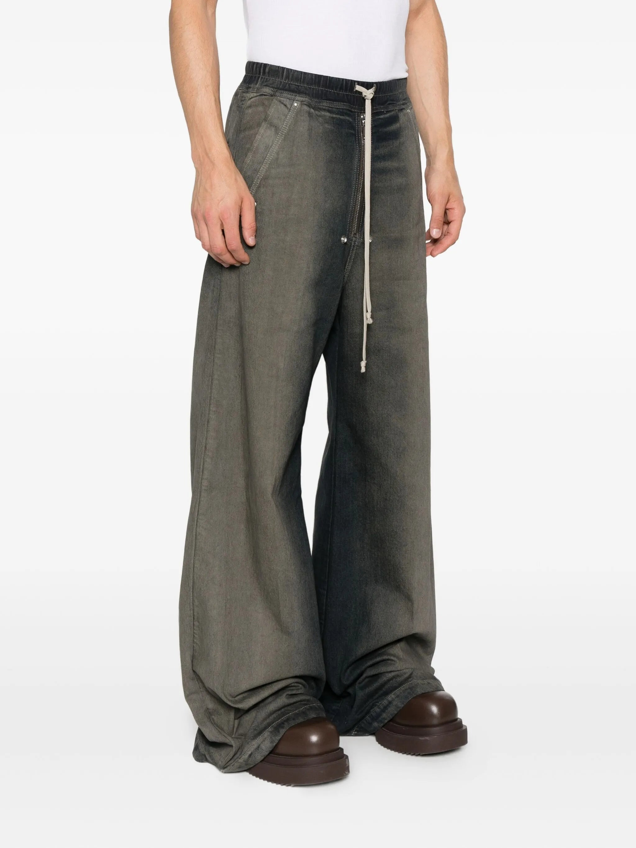 Rick Owens Drawstring-fastening Wide-leg Trousers - 4