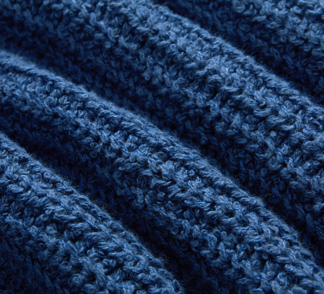 Cotton Crewneck Sweater - Lapis Boucle - 6