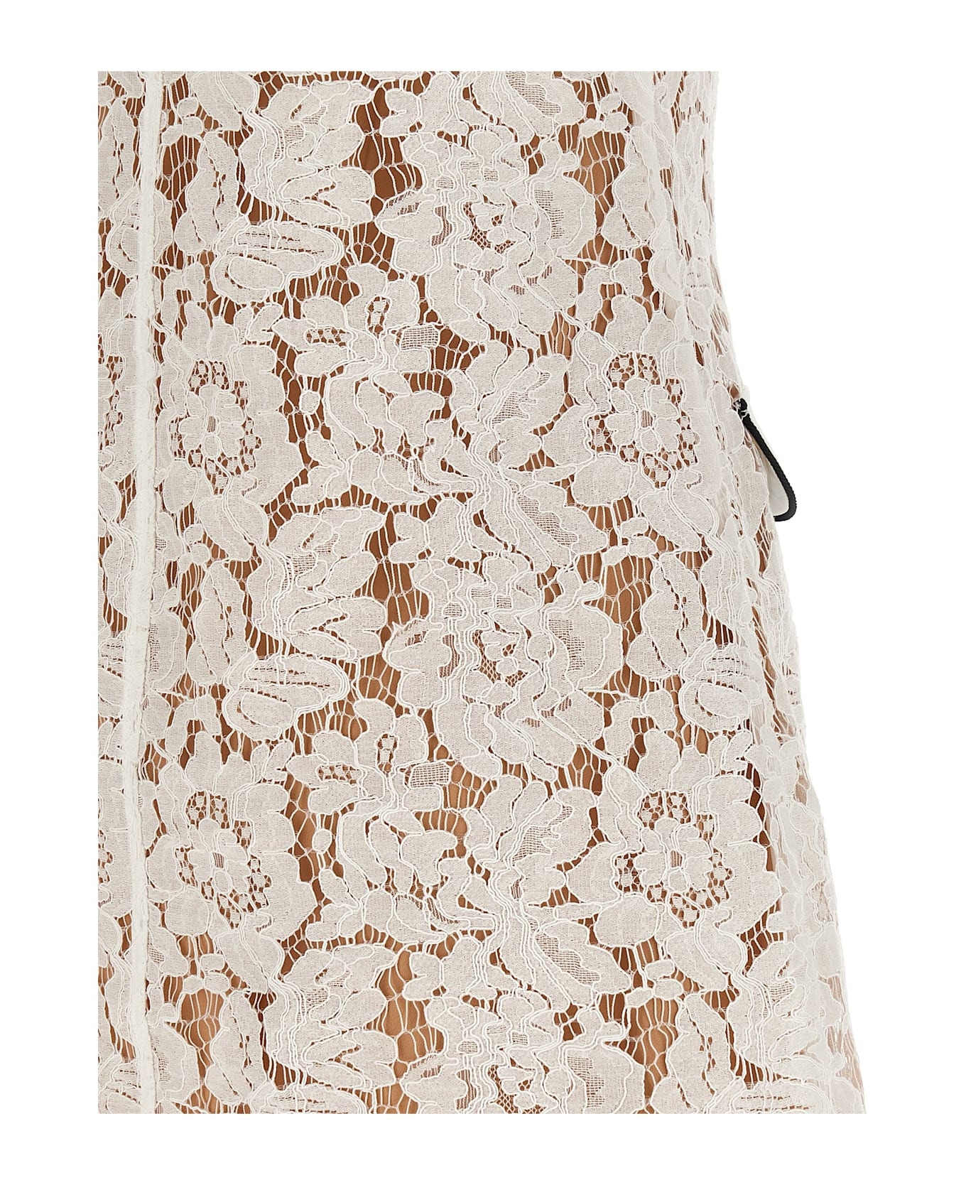 'white Lace Contrast Collar Mini' Dress - 4