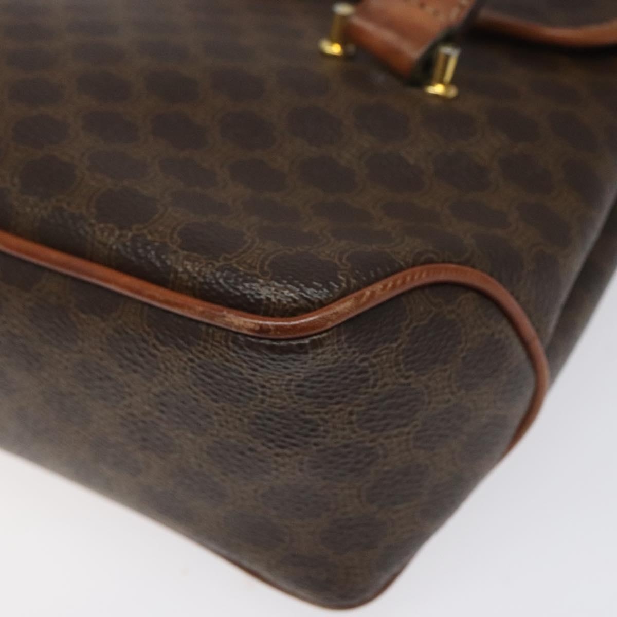 CELINE Macadam Canvas Hand Bag Pvc Leather Brown - 12