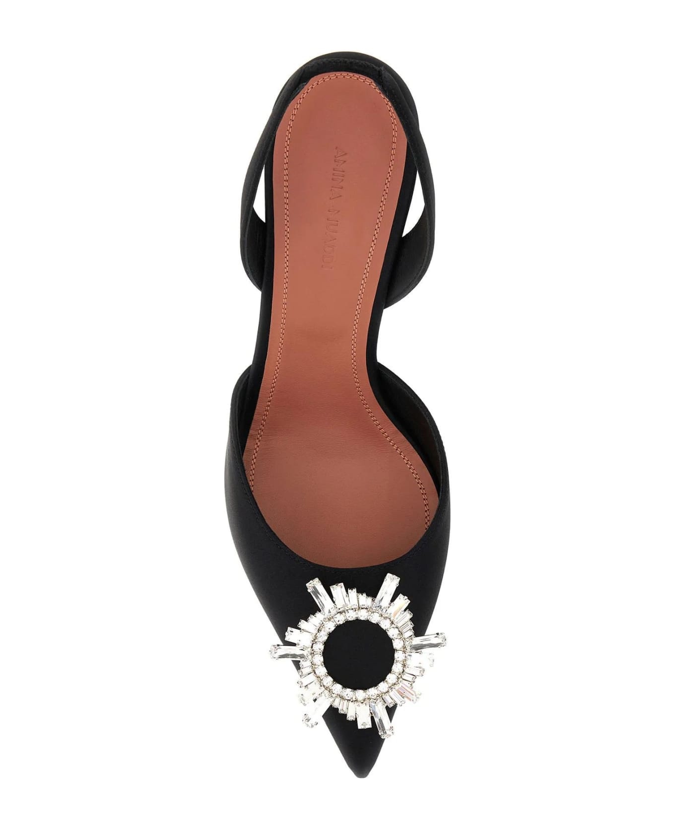 Black Satin Begum Pumps - 4