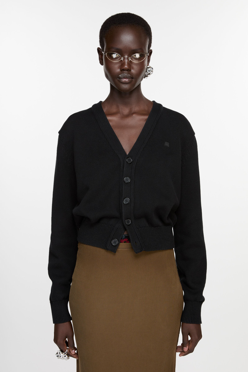 Acne Studios Cardigan v-neckline - Black outlook