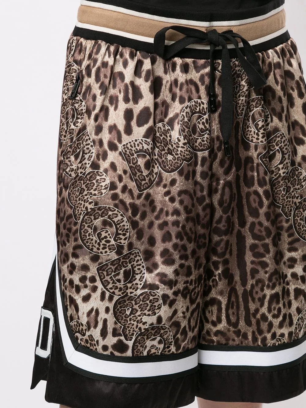 leopard-print shorts - 5