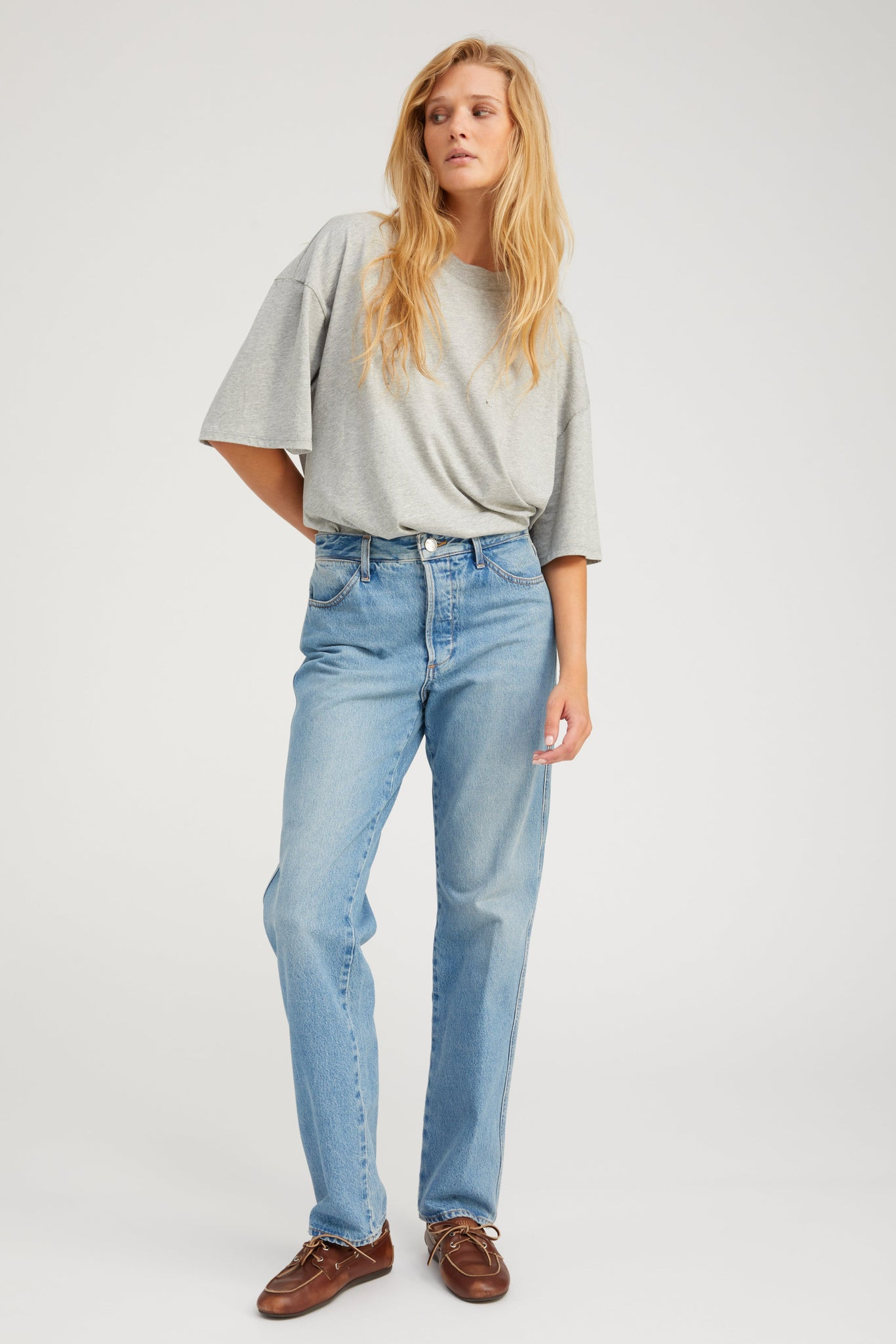 HEATHER GREY BOXY TEE - 2