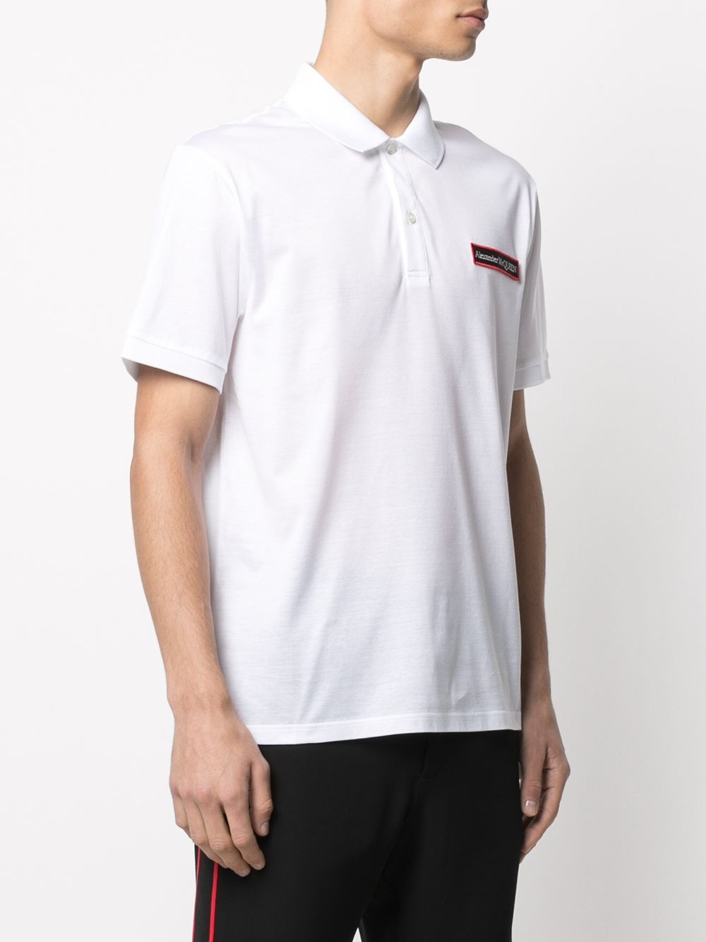 logo patch cotton polo shirt - 3