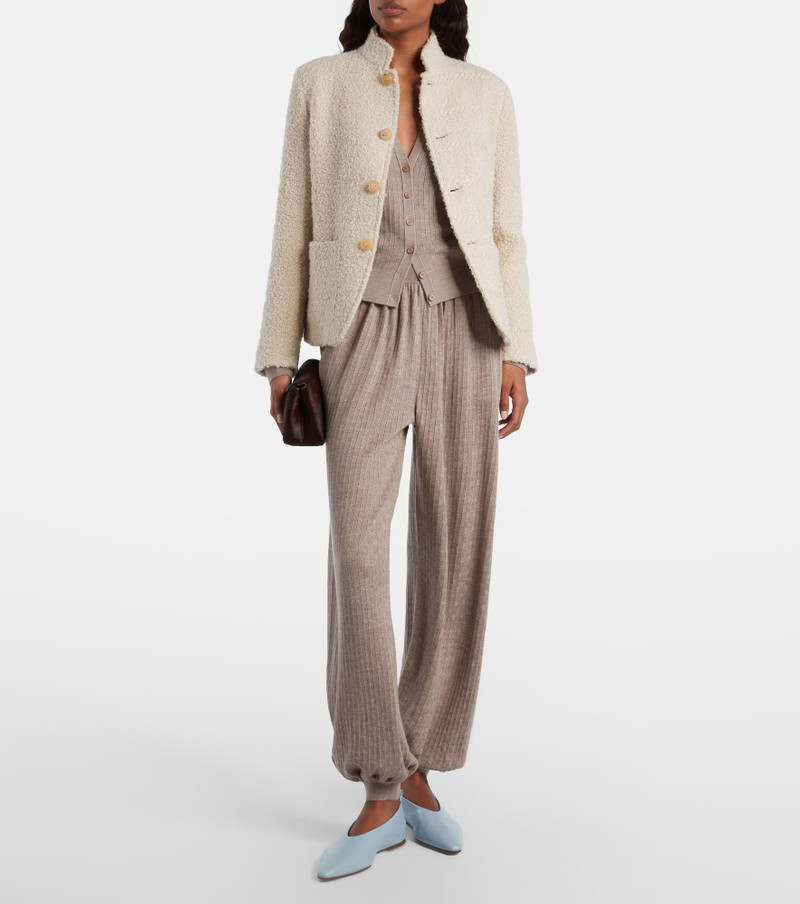 Loro Piana Cashmere and silk tapered pants outlook