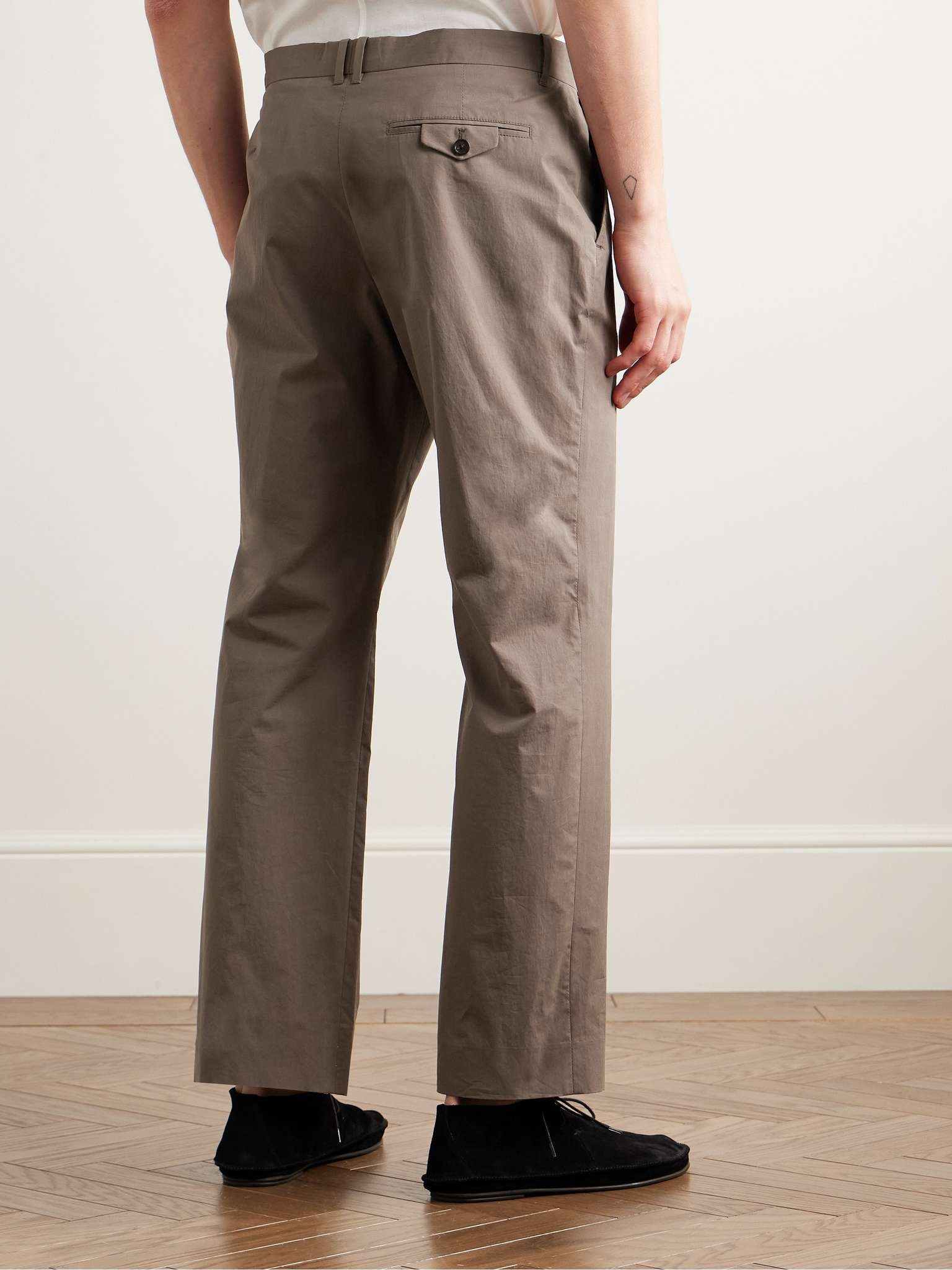 Lerio Straight-Leg Cotton-Poplin Trousers - 4