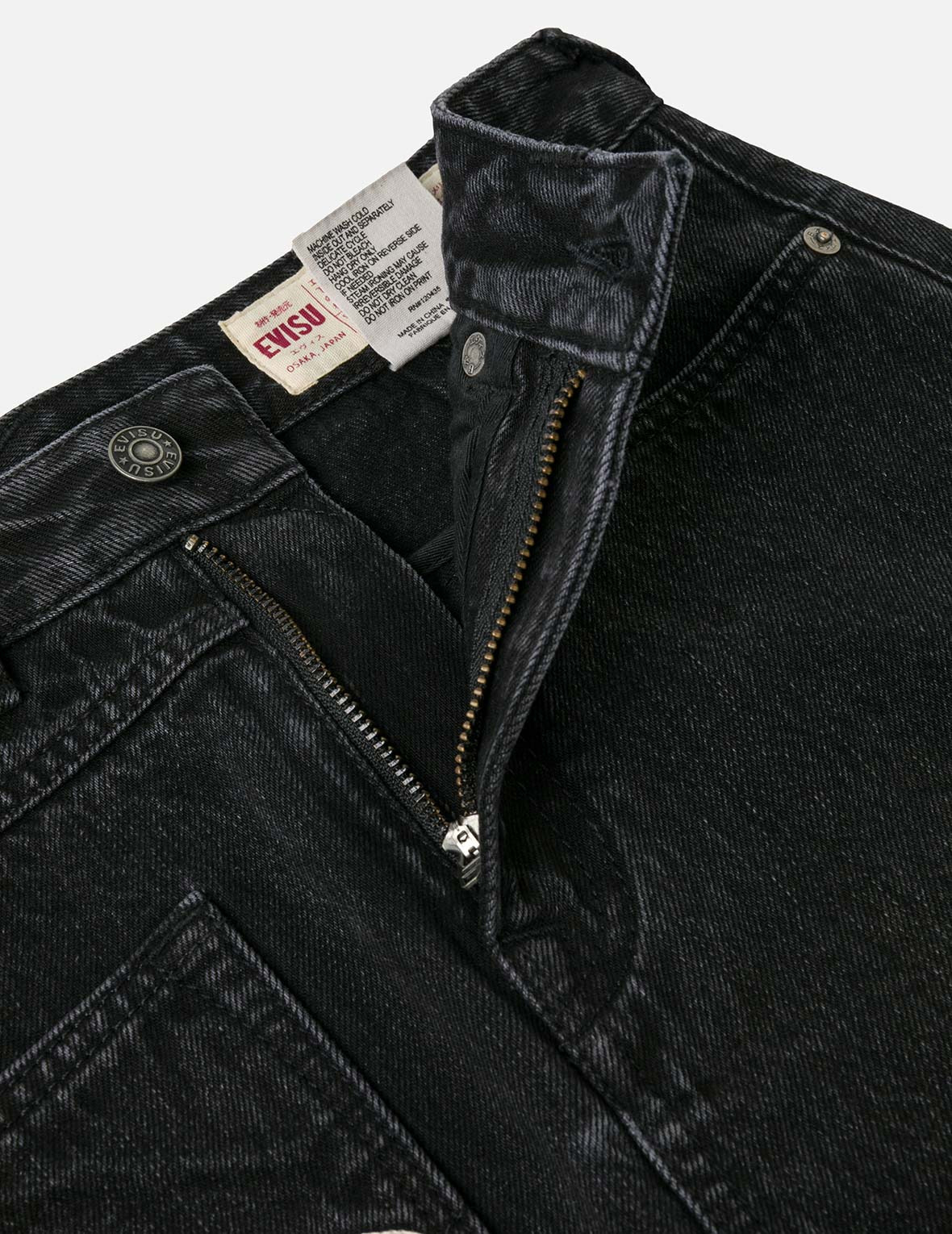 Seagull and Slogan Embroidery Regular Fit Distressed Washed Denim Skirt - 8