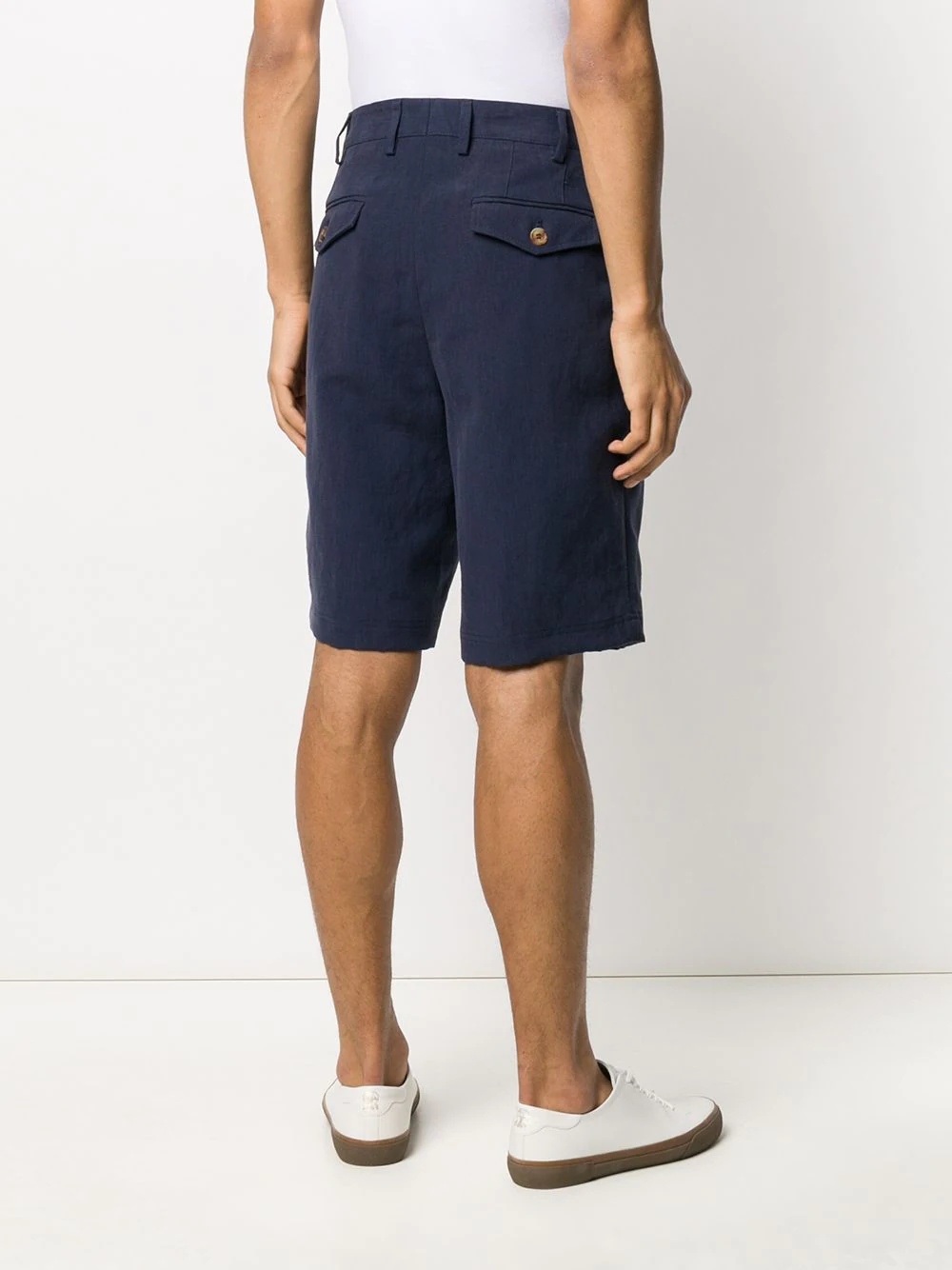 flax weave bermuda shorts - 4