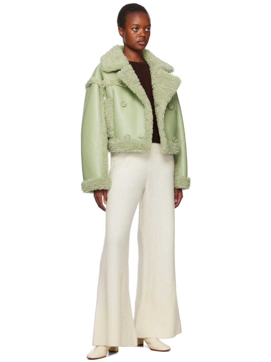 Green Kristy Faux-Shearling Jacket - 4