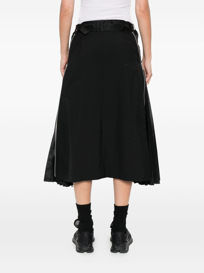 zip-detail pleated skirt 4
