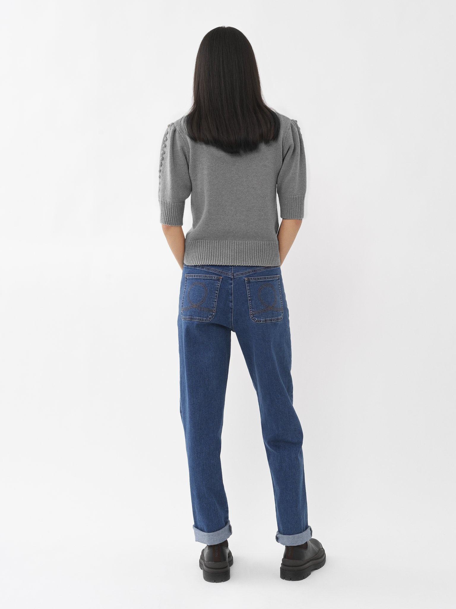 BUBBLE STITCH KNIT BLOUSE - 5