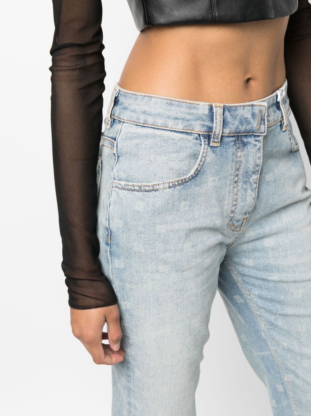 logo-print flared jeans - 5