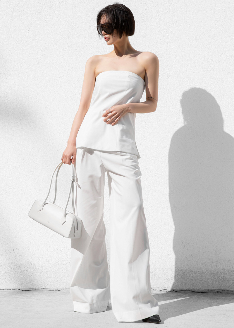 Abbie Strapless Top - White 5