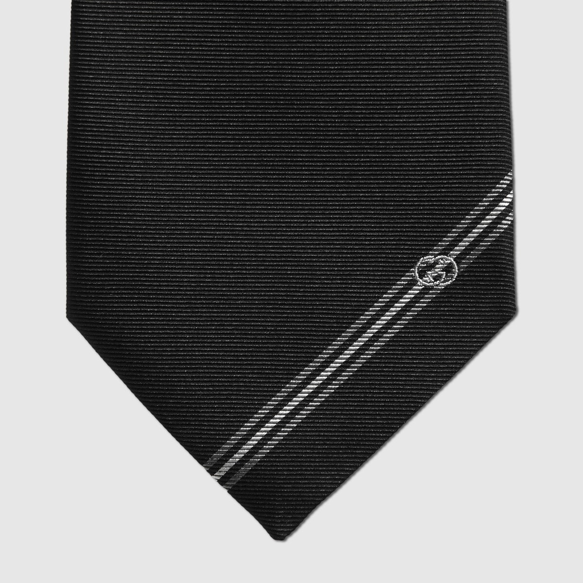 Interlocking G silk jacquard tie - 4