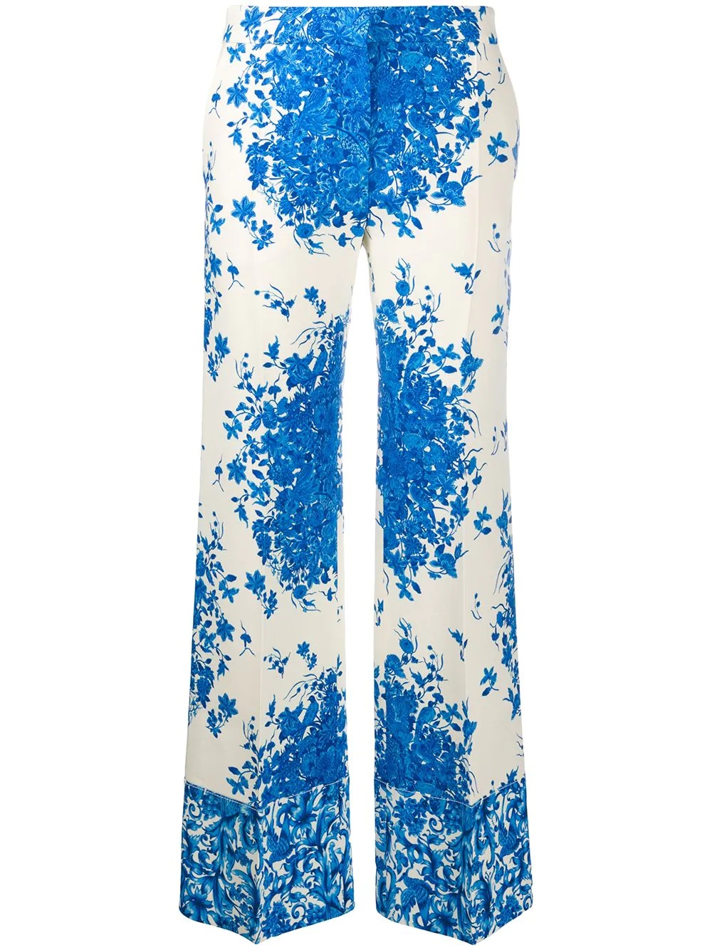 floral-print wide-leg trousers - 1