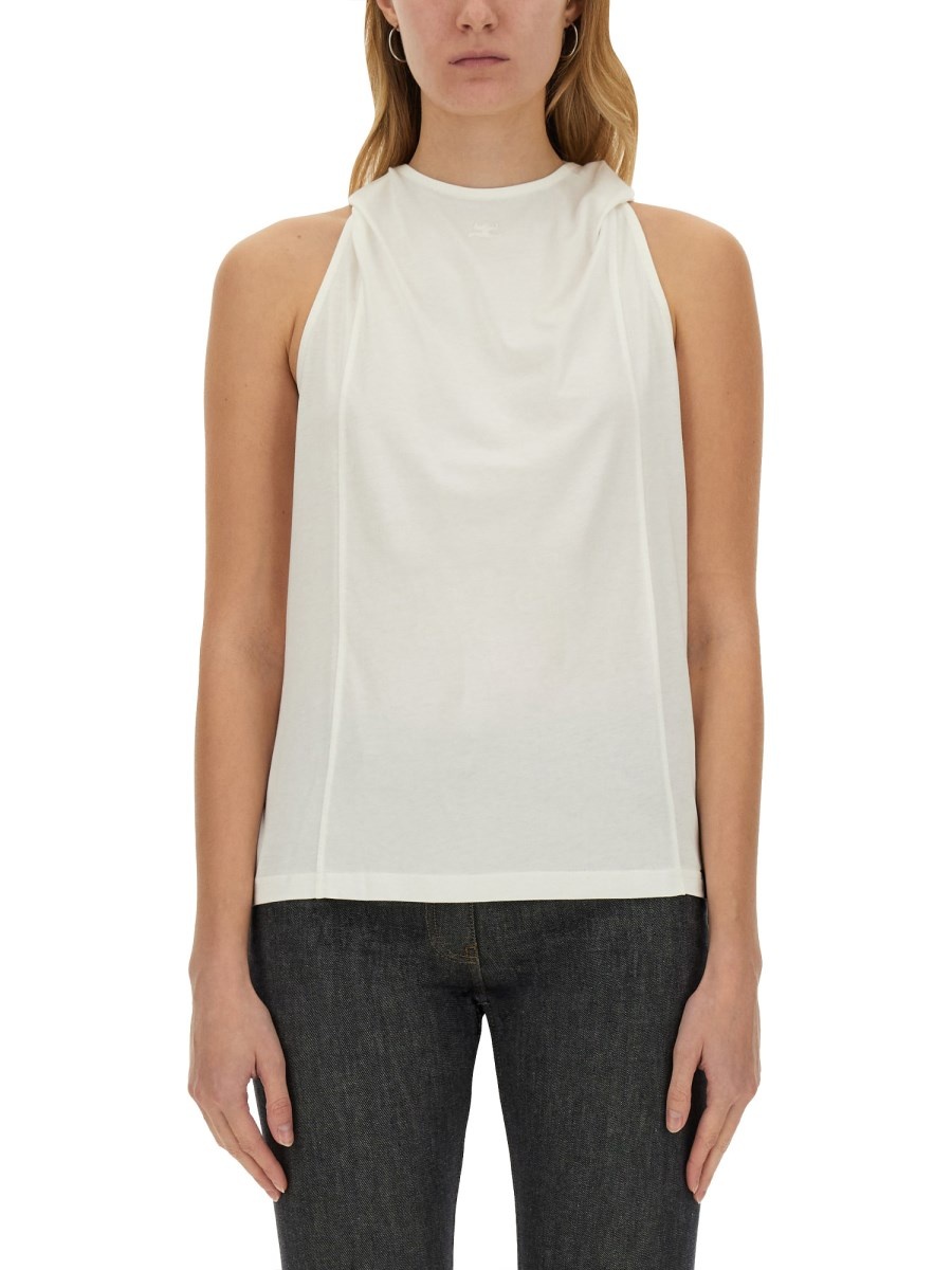 COTTON JERSEY TOP WITH LOGO - 1