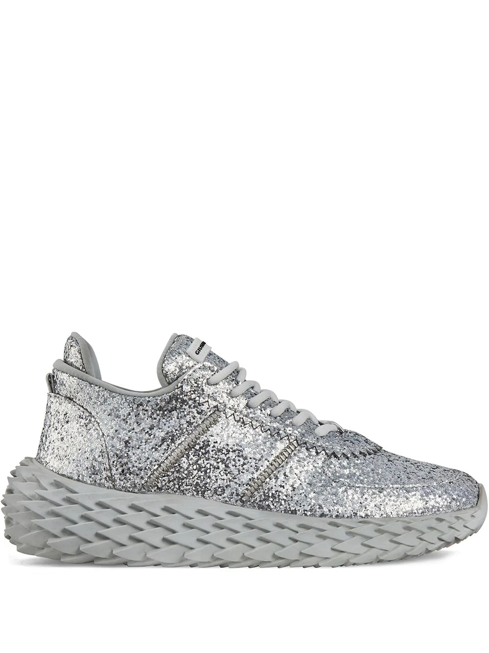 glitter low-top sneakers - 1