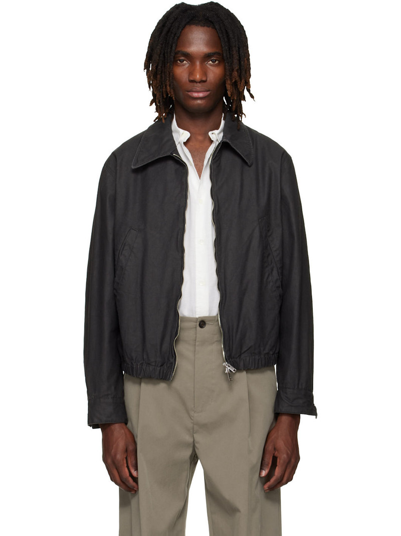 Black Coating Cotton Drizzler Jacket 1