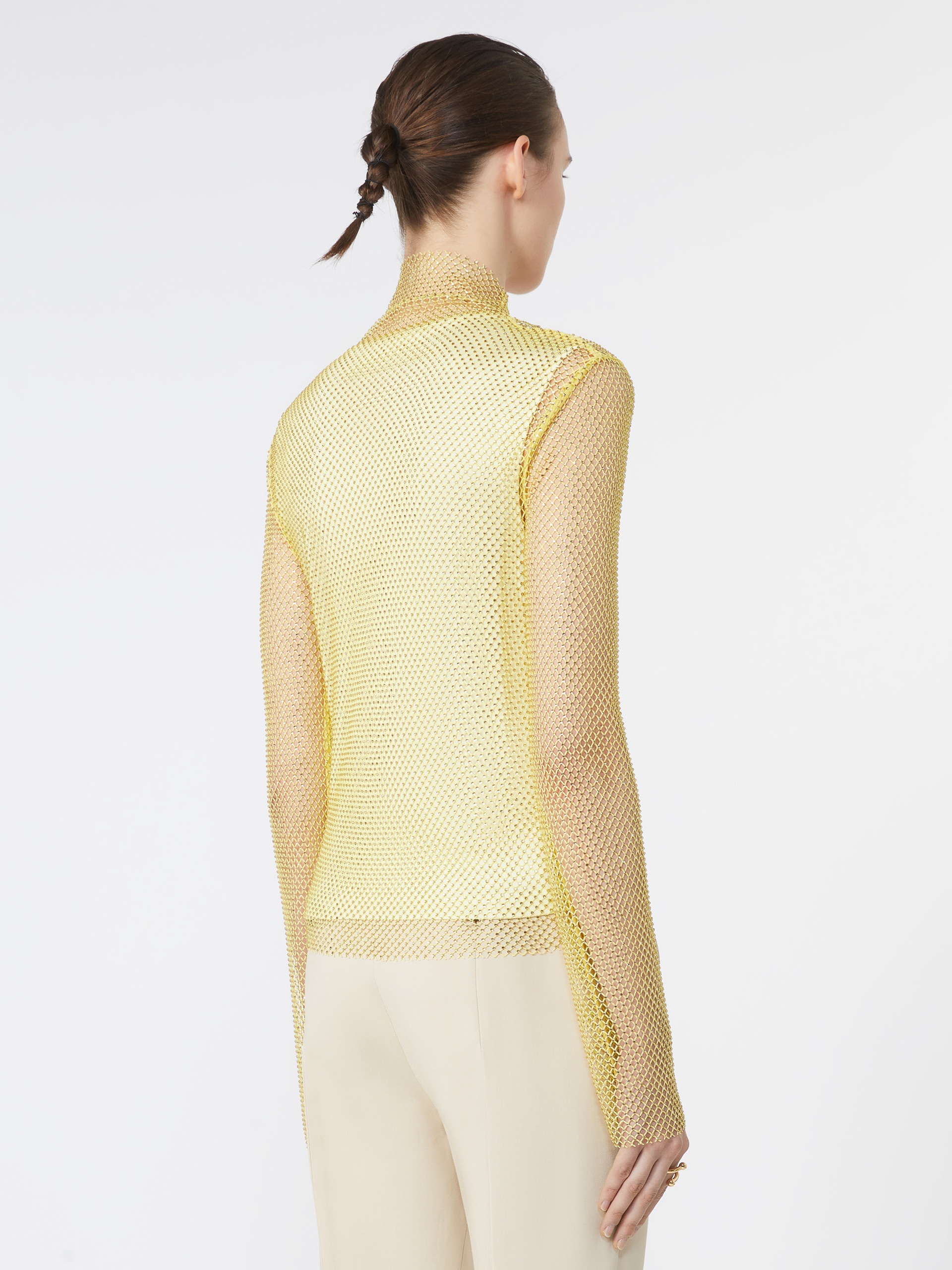 GERARDA Mesh T-shirt with rhinestones - 4