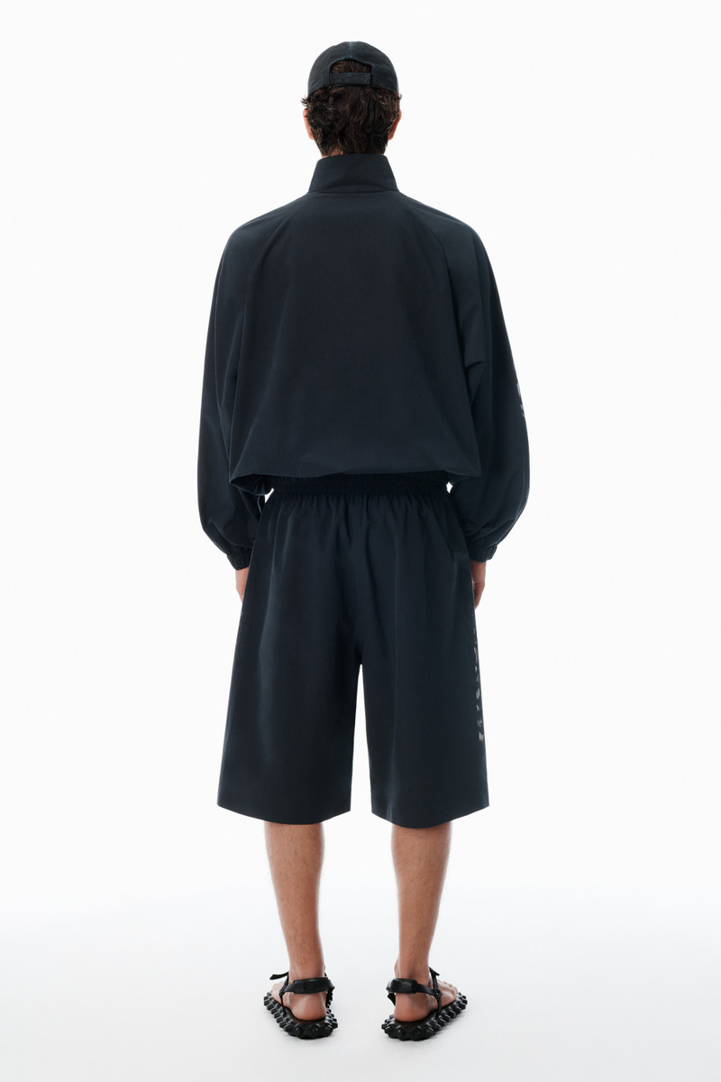 Black Perforated Logo Basketball Shorts 4