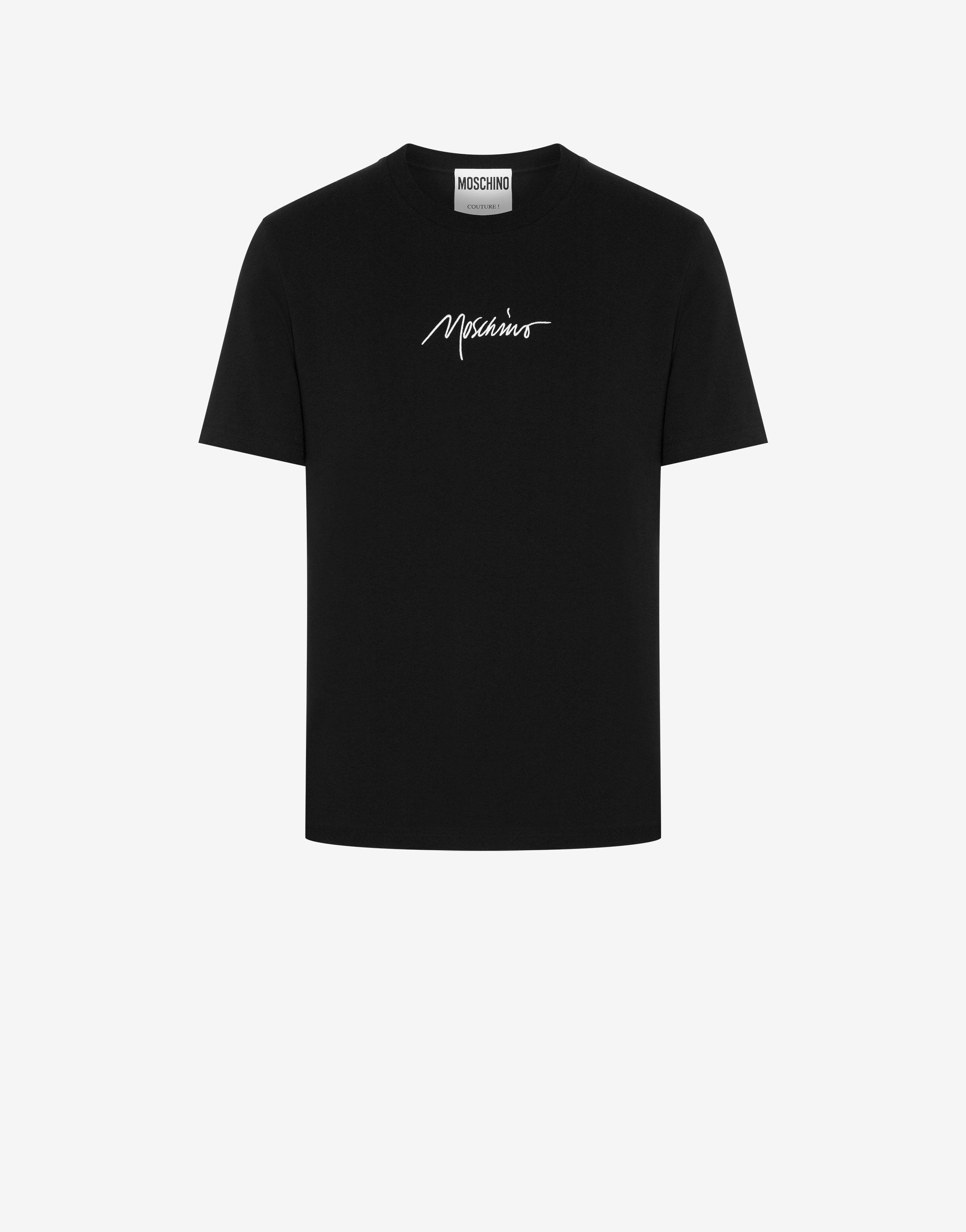 MOSCHINO SIGNATURE STRETCH JERSEY T-SHIRT - 1