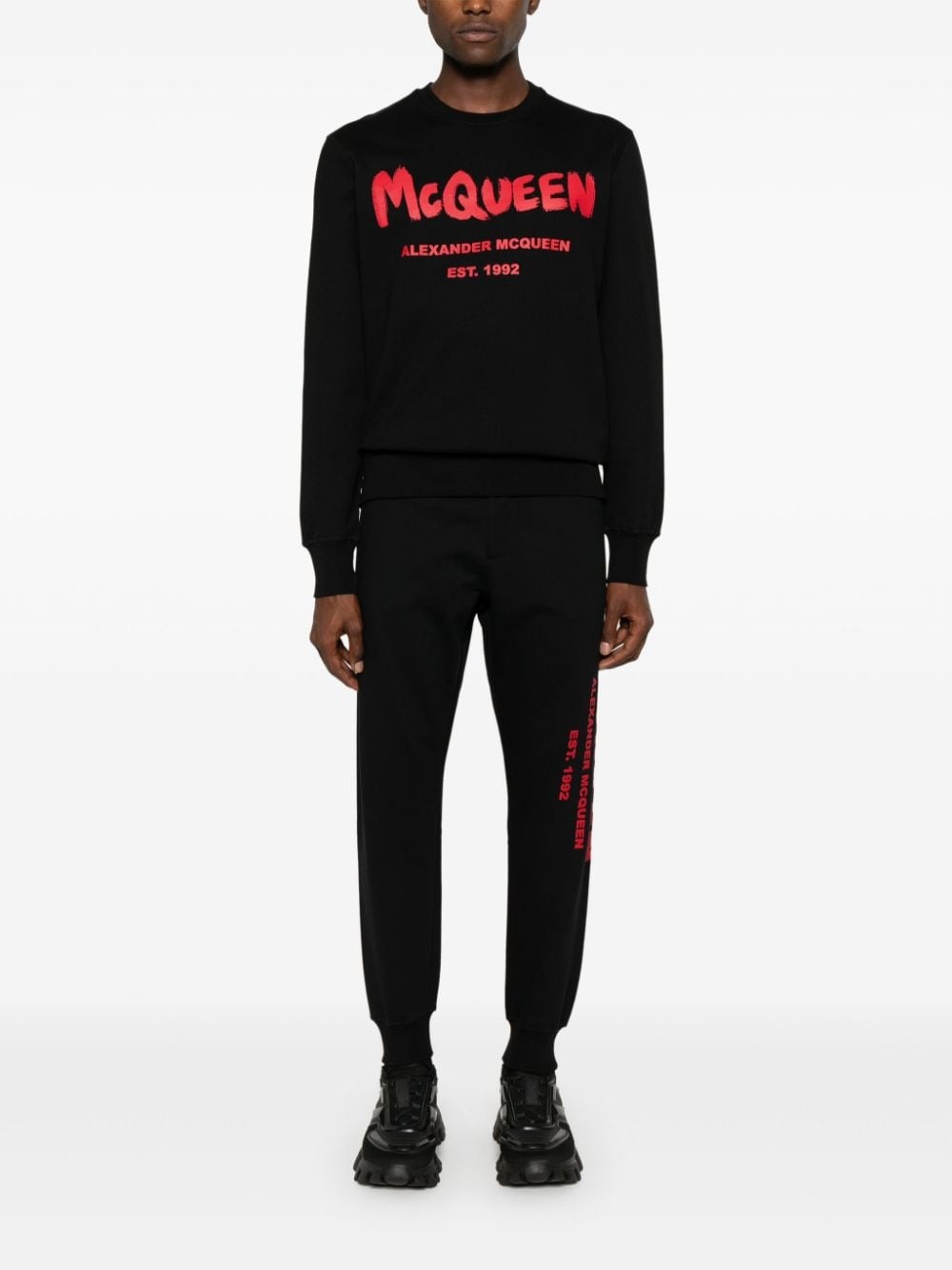 Graffiti cotton track pants - 2