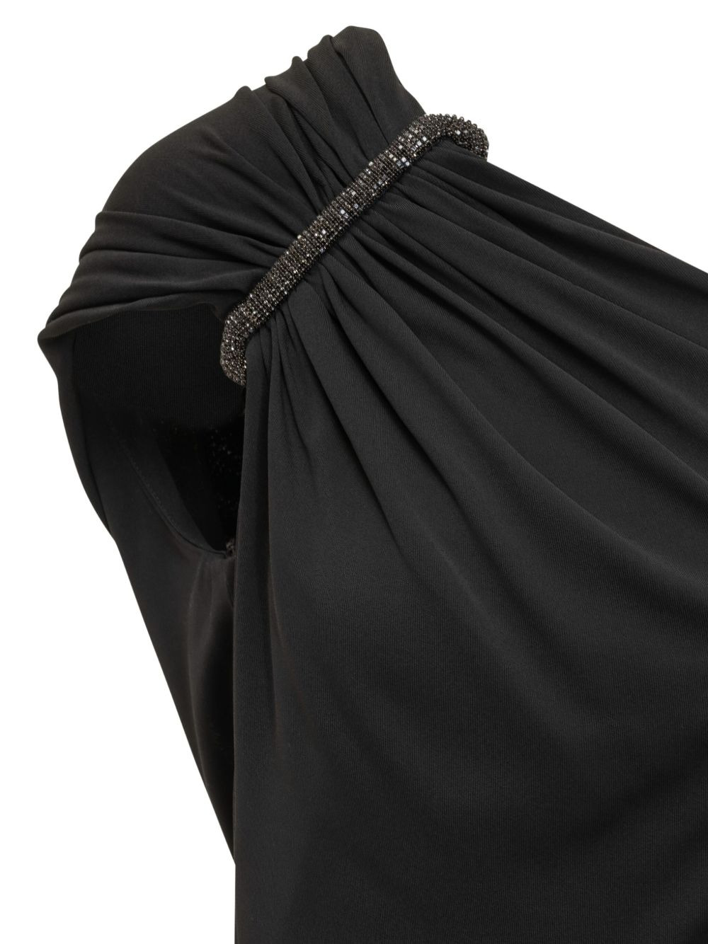 one-shoulder embellished midi dress - 4