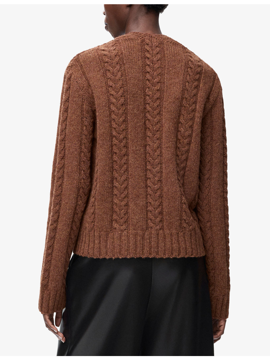 Keyhole Cable-Knit Wool Jumper - 4