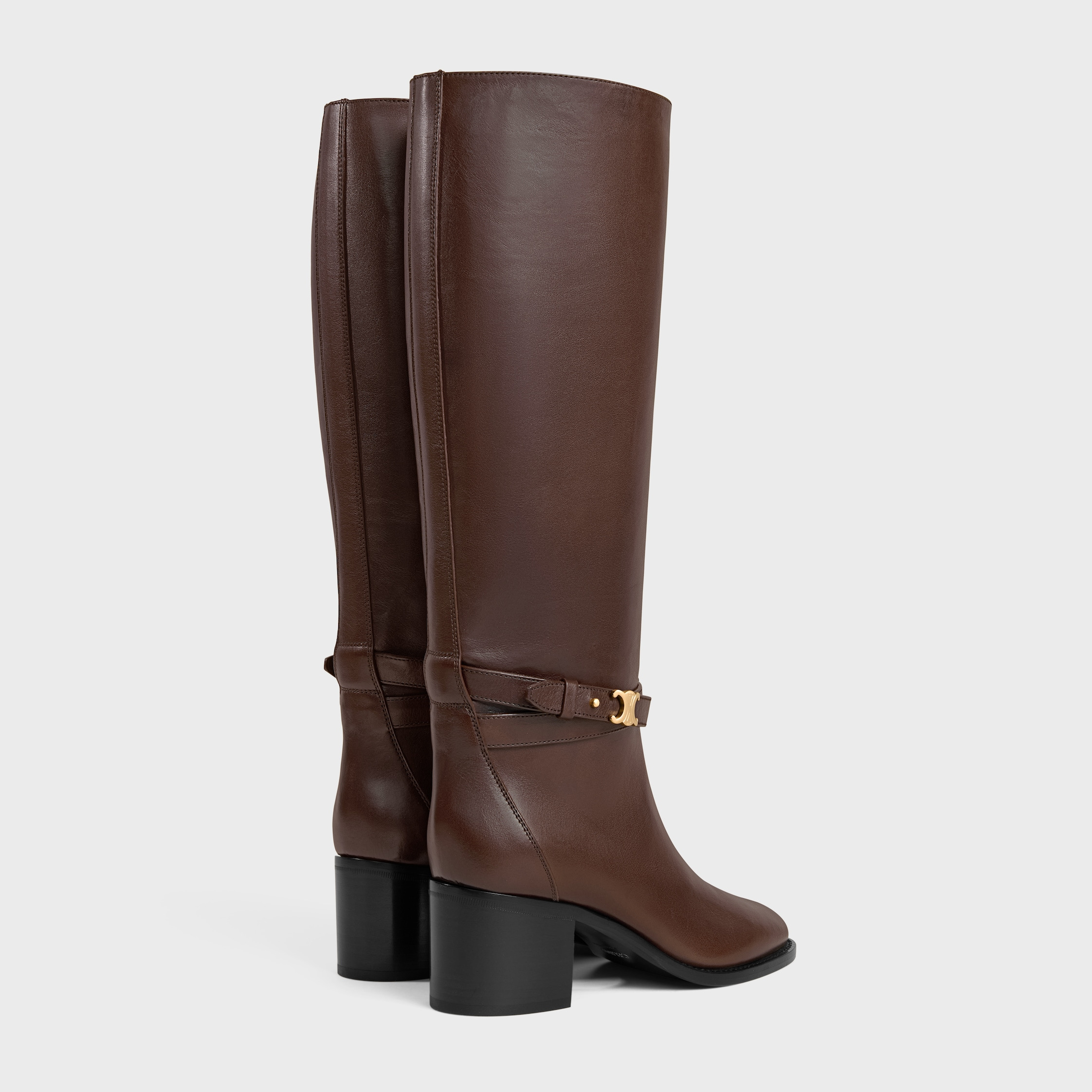 CELINE GARANCE TRIOMPHE STRAP HIGH BOOT IN CALFSKIN - 3