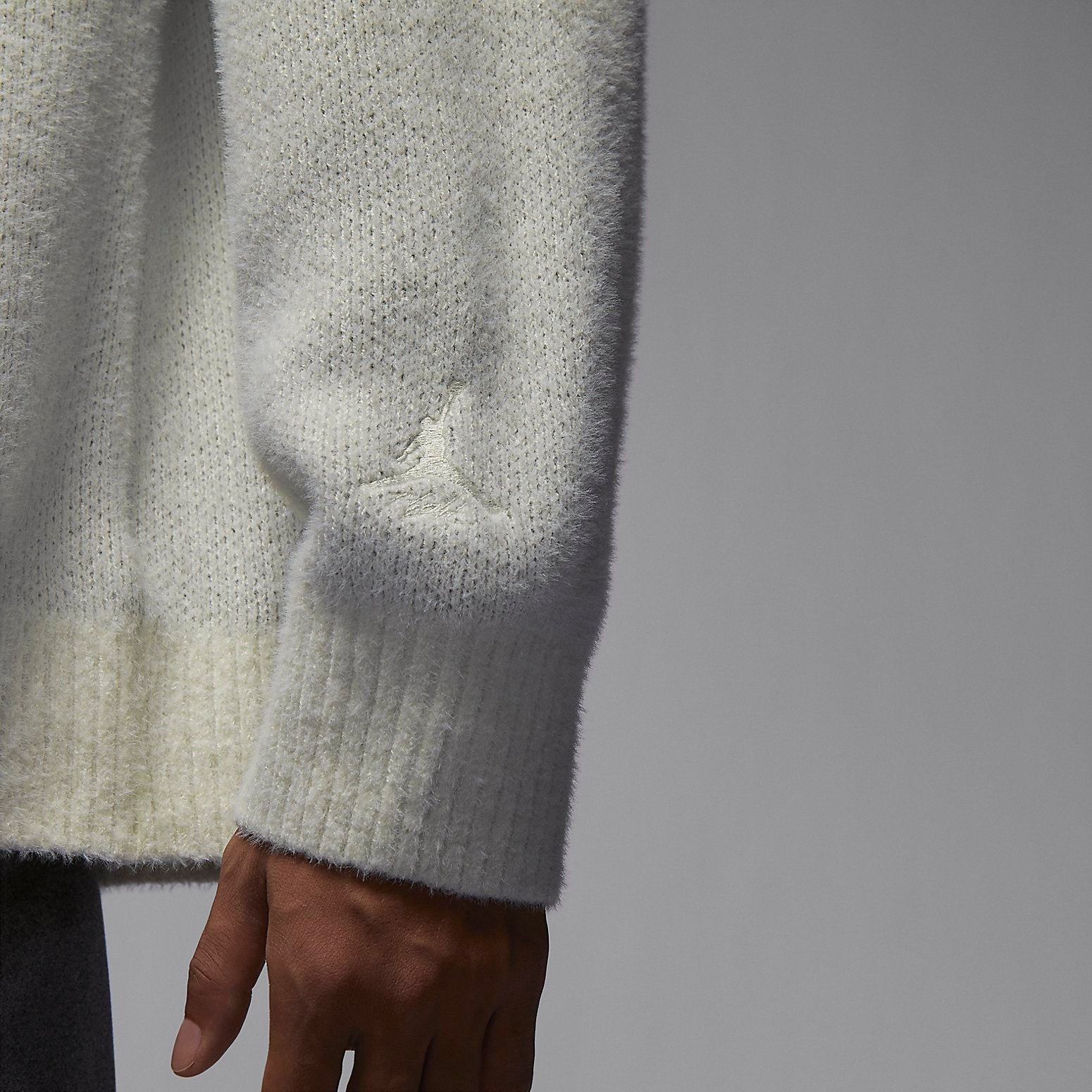 Air Jordan Flight Heritage Crop Sweater 'Grey' FD7390-133 - 2