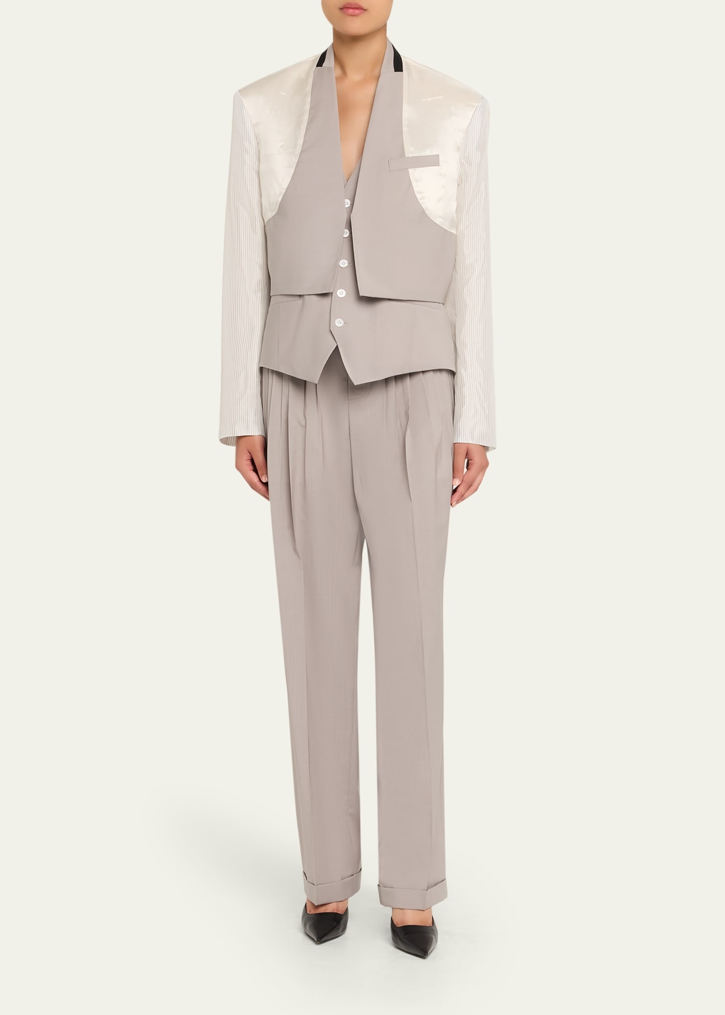 Mun Patchwork Blazer Jacket - 2
