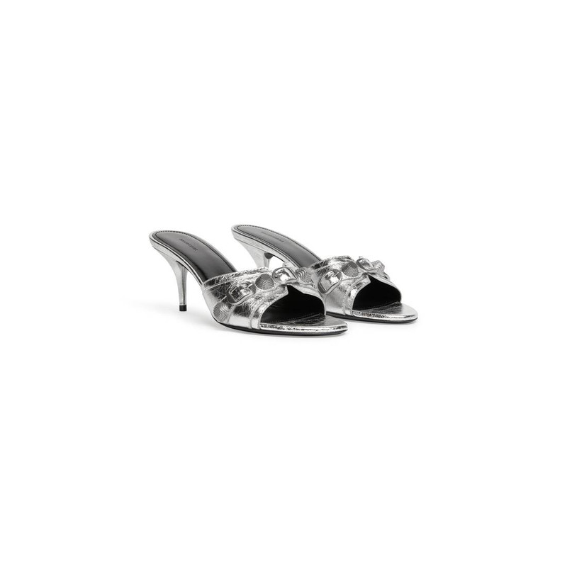 BALENCIAGA cagole 70mm sandal metallized outlook