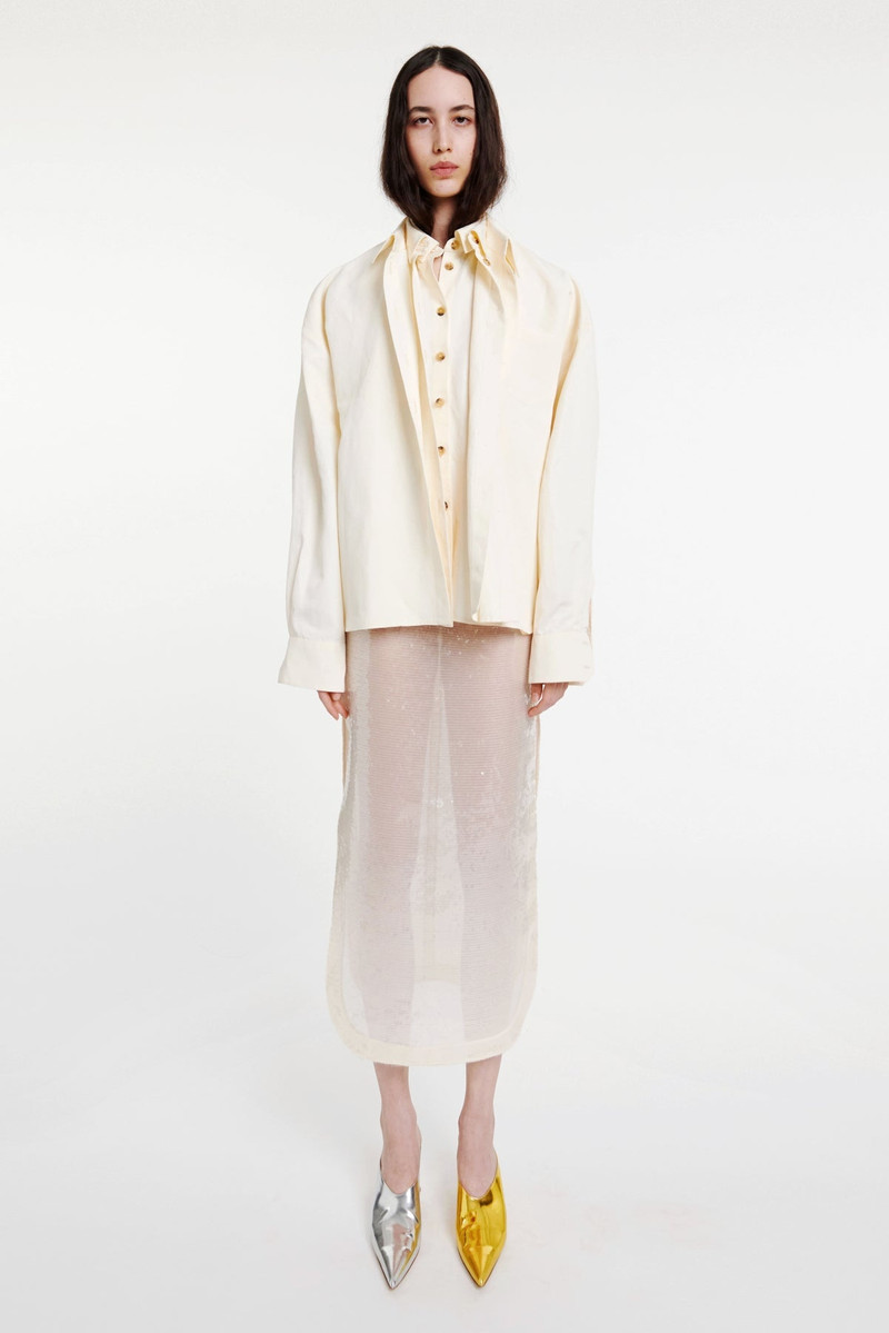 A.W.A.K.E. MODE TRIPLE TROMPE-L’OEIL SHIRT ECRU outlook